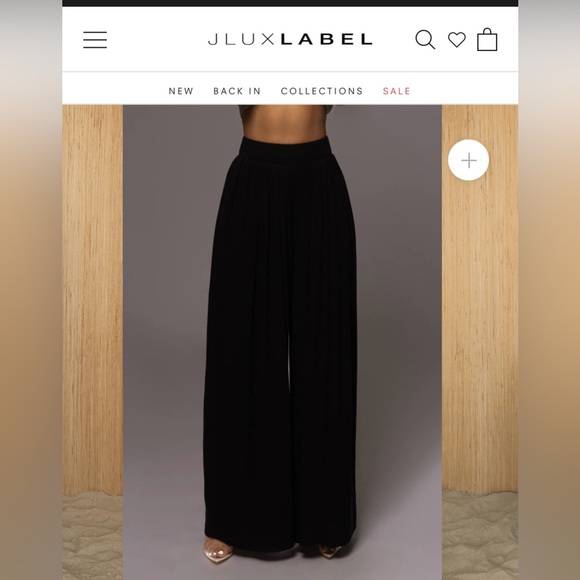 JLuxlabel Linen Wide Leg Pants and Bandeau Top Set - Picture 2 of 6